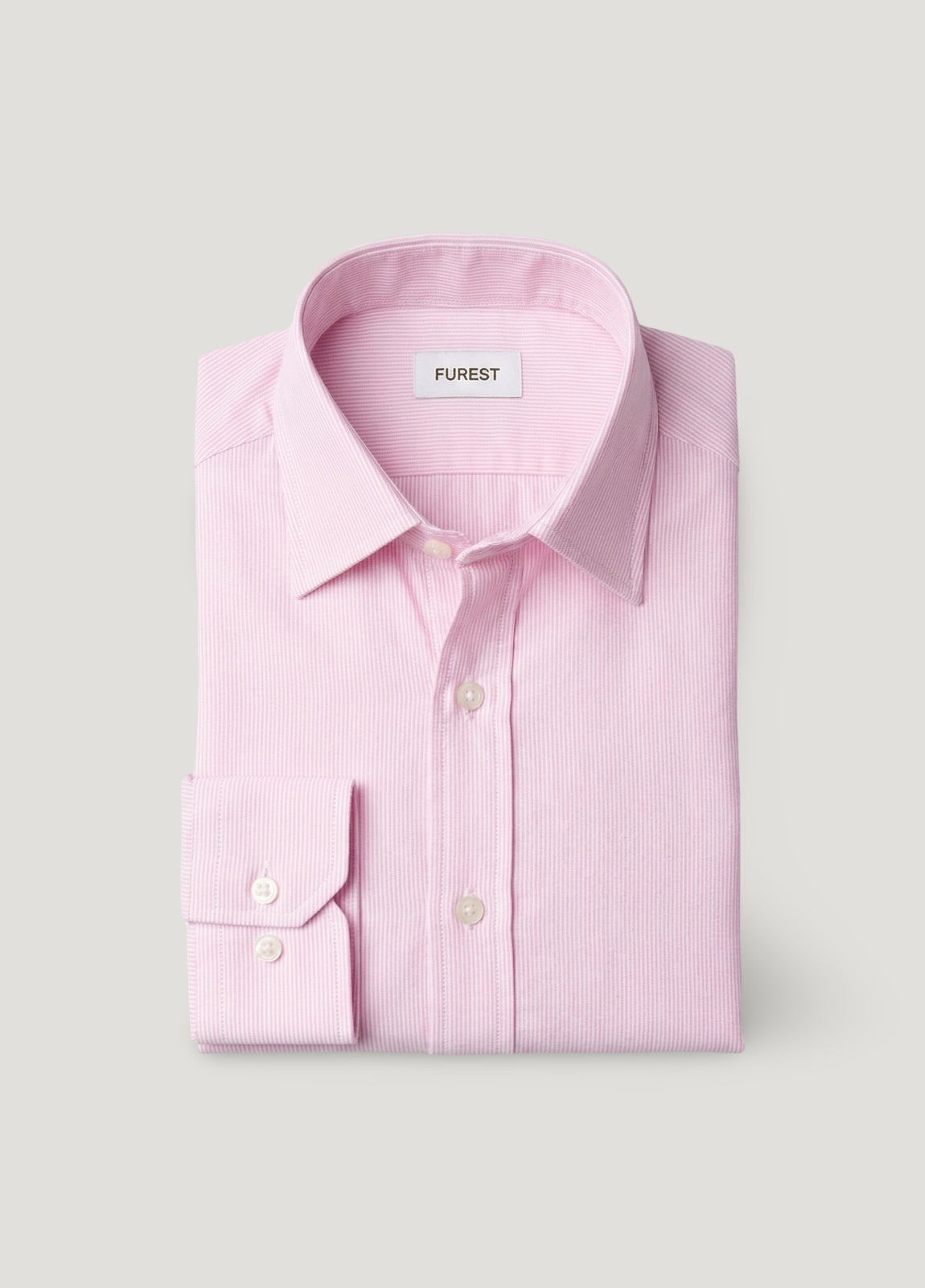 Camisa algodón y lino rayas rosa