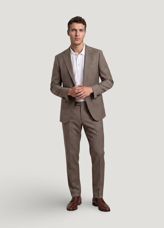Traje vestir micro grabado vestir tostado