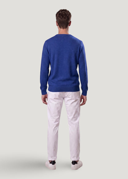 Navy crew neck jersey