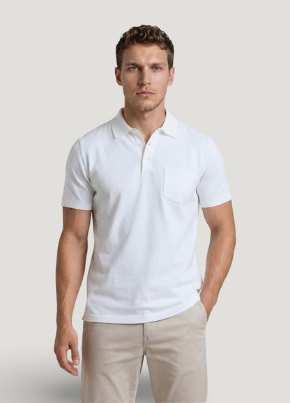 Polo manga corta algodón pima blanco