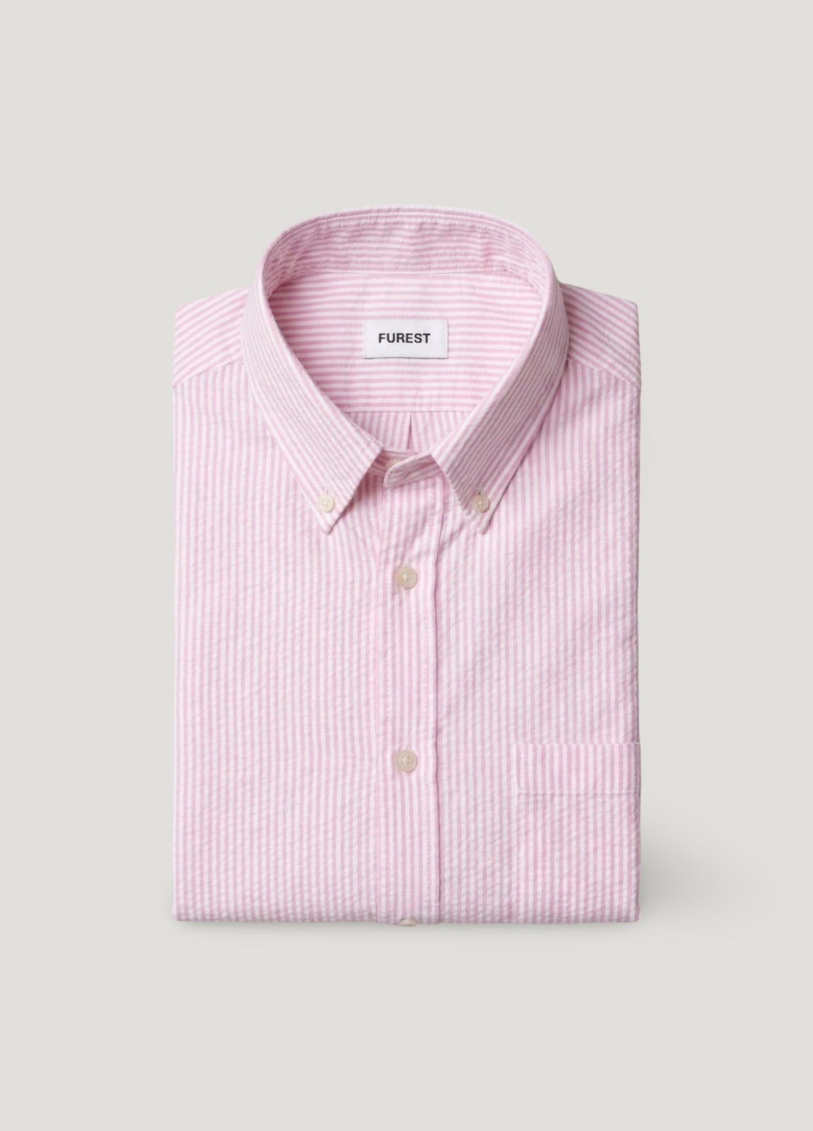 Coral stripe oxford shirt