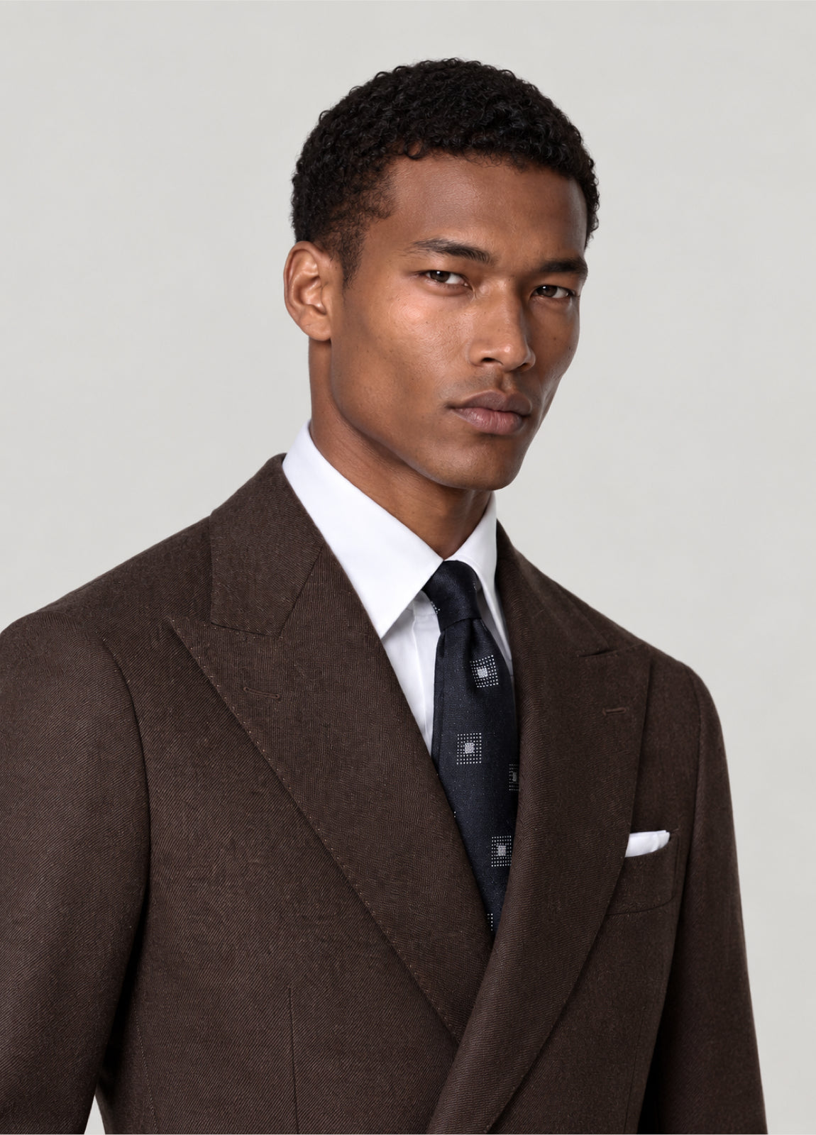 Traje Oxford Tailored Fit marrón jaspeado a medida