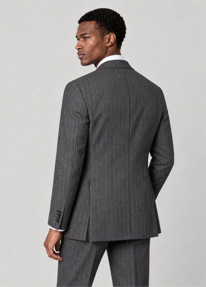 Traje Oxford Tailored Fit gris raya diplomática a medida
