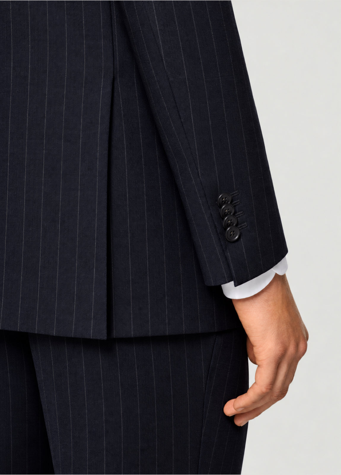 Traje Oxford Tailored Fit marino raya diplomática a medida