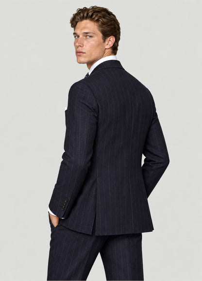 Traje Oxford Tailored Fit marino raya diplomática a medida