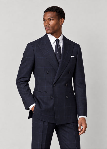Traje Oxford Tailored Fit marino cuadro ventana azul a medida