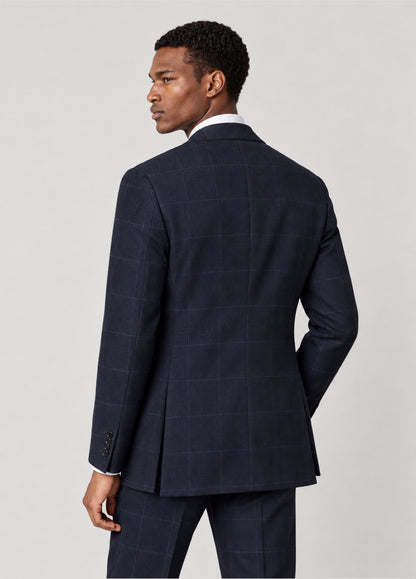 Traje Oxford Tailored Fit marino cuadro ventana azul a medida