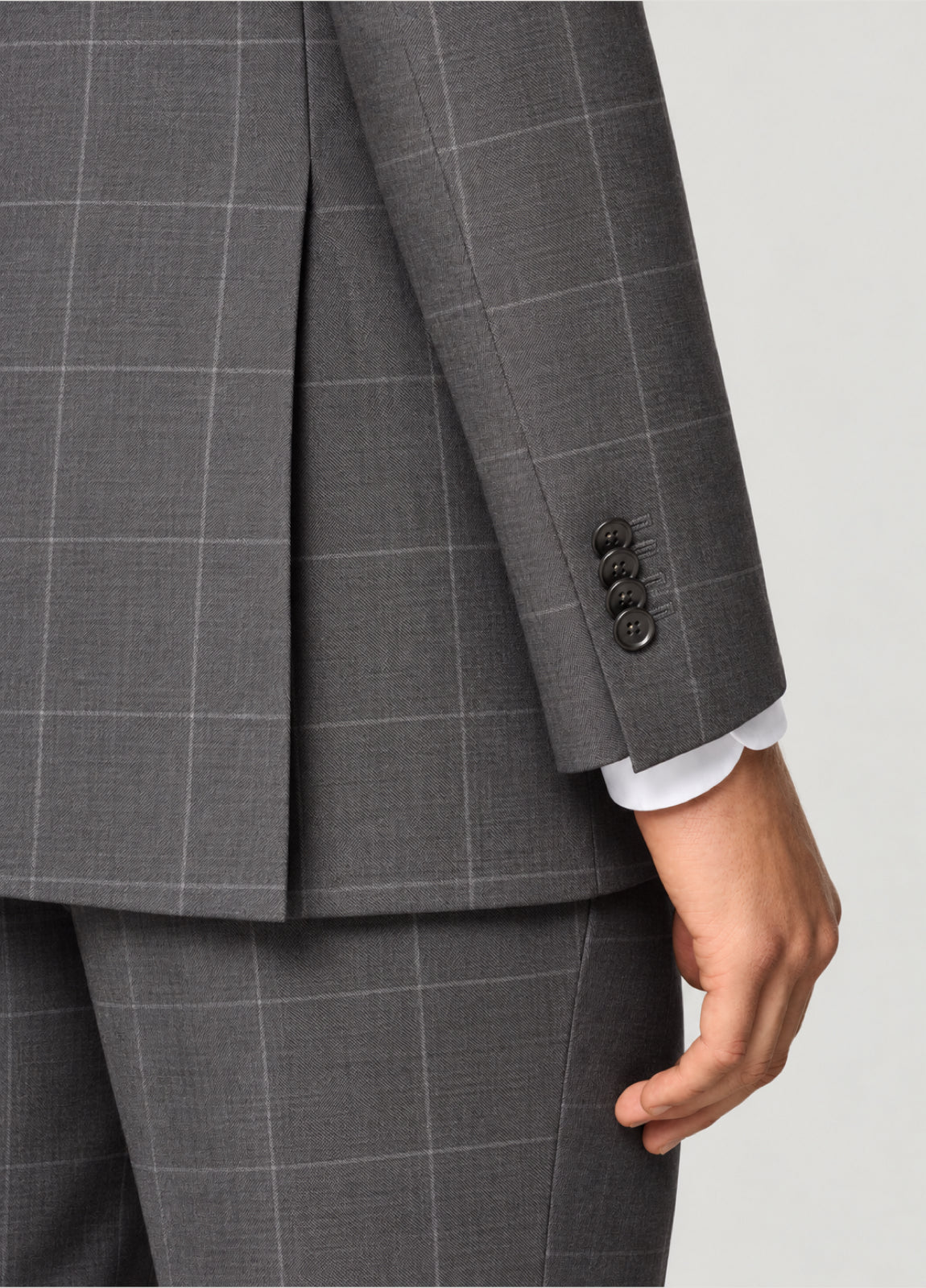Traje Oxford Tailored Fit gris cuadro ventana a medida