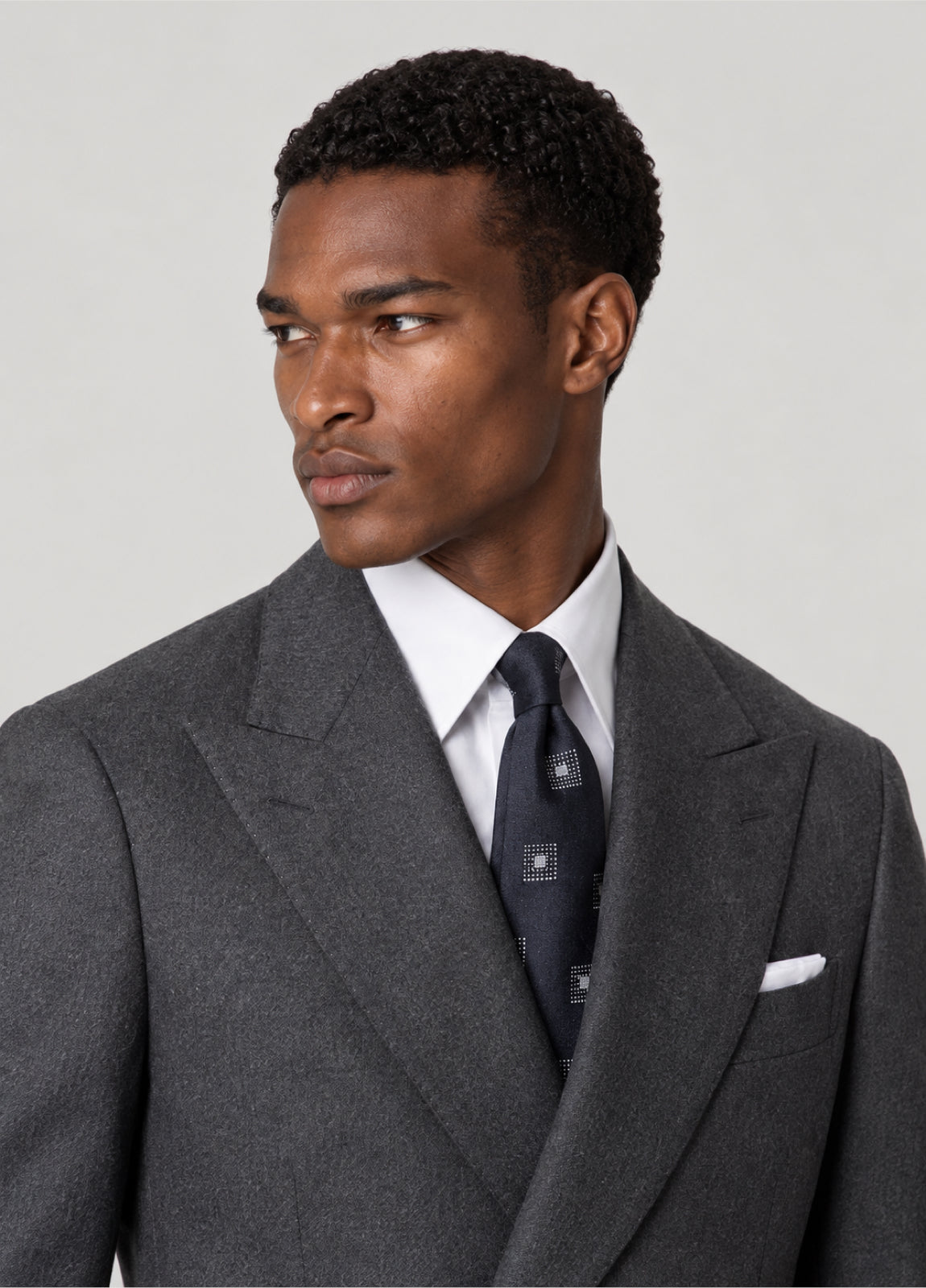 Traje Oxford Tailored Fit gris jaspeado a medida