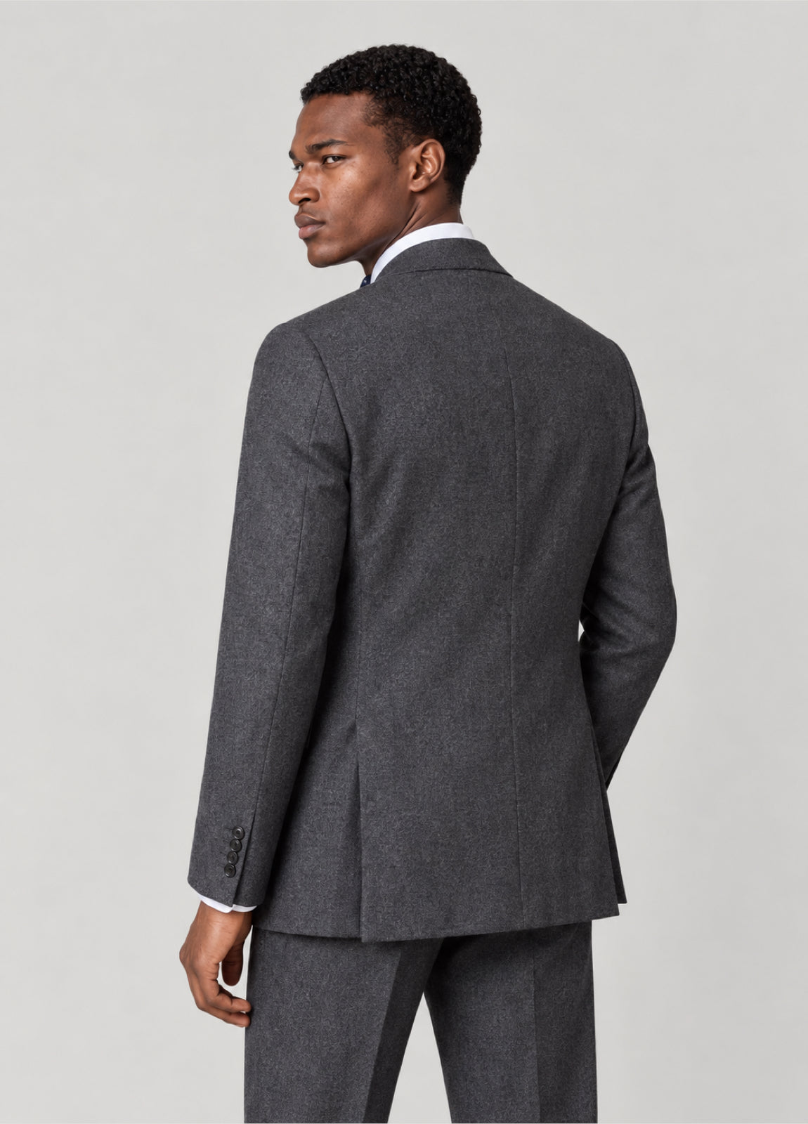 Traje Oxford Tailored Fit gris jaspeado a medida