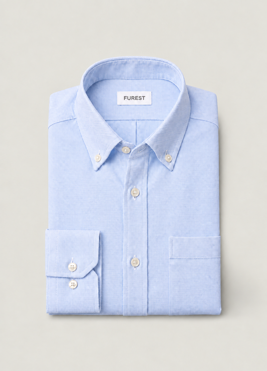 Camisa pin point celeste