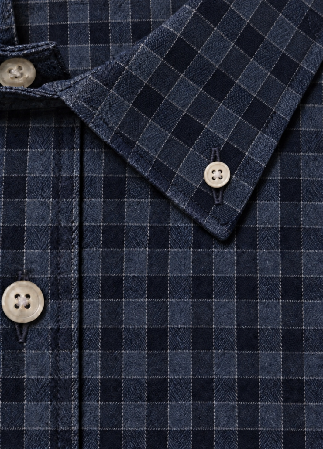 Camisa Regular Cuadro Marino