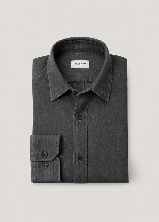 Anthracite denim sports shirt