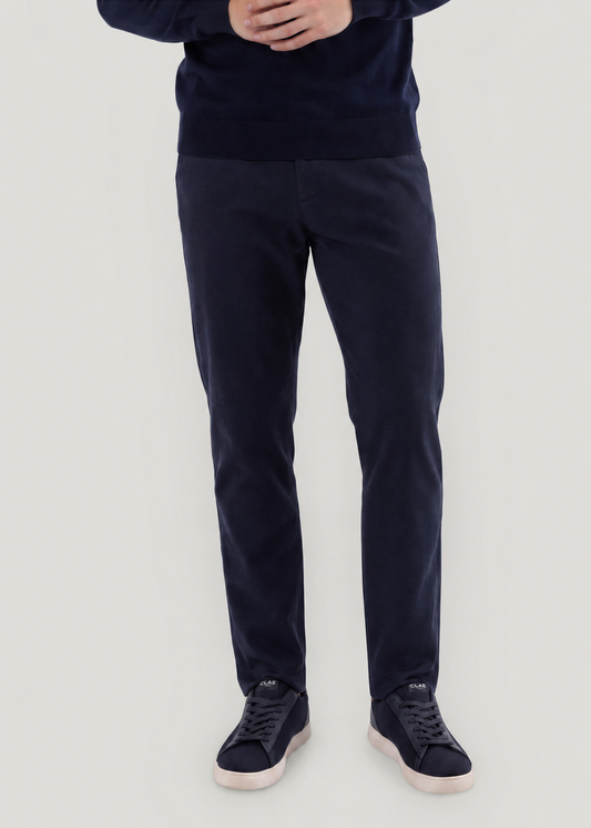 Navy regular chino trousers