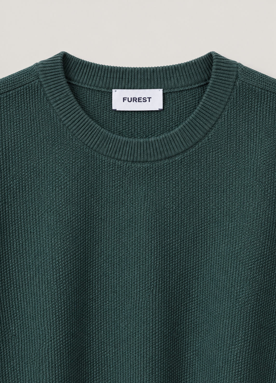 Jersey Crew Neck Grano Arroz Verde