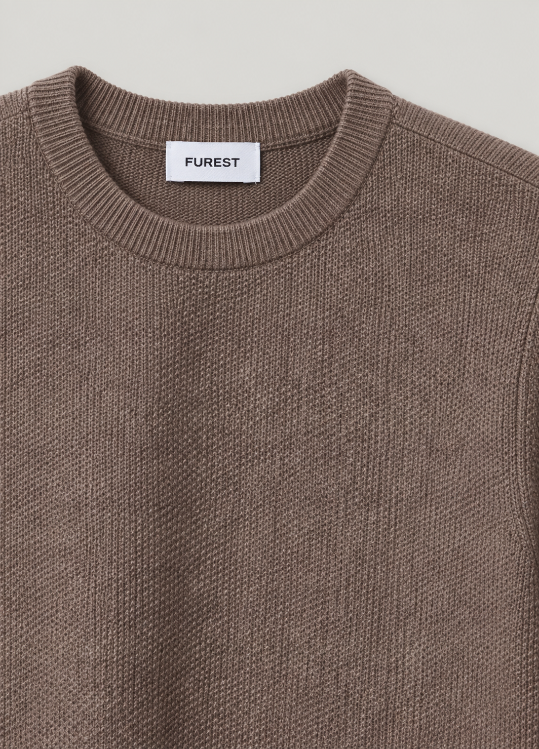 Jersey Crew Neck Grano Arroz Beige Melange