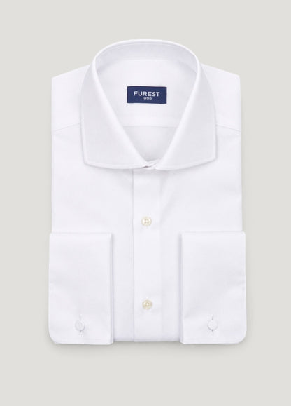 Camisa vestir puño doble blanco