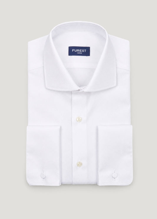 Camisa vestir puño doble blanco