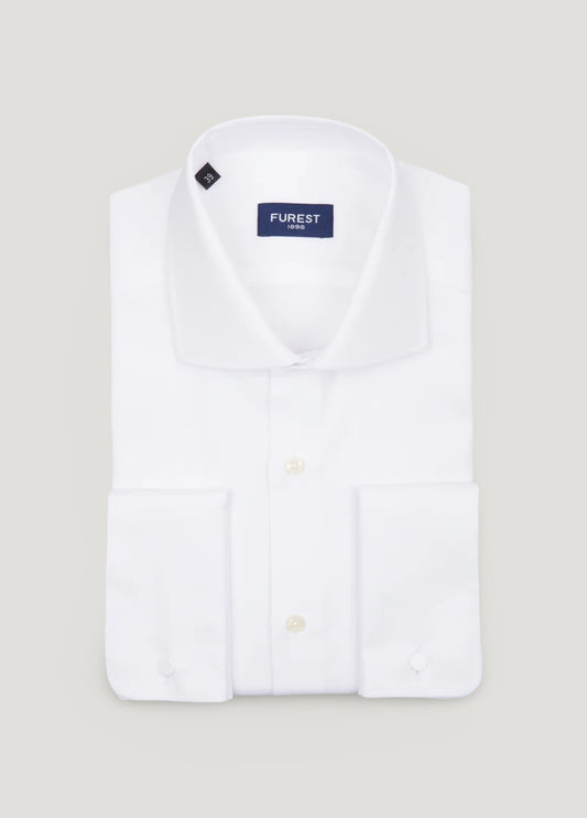 Camisa vestir puño doble blanco