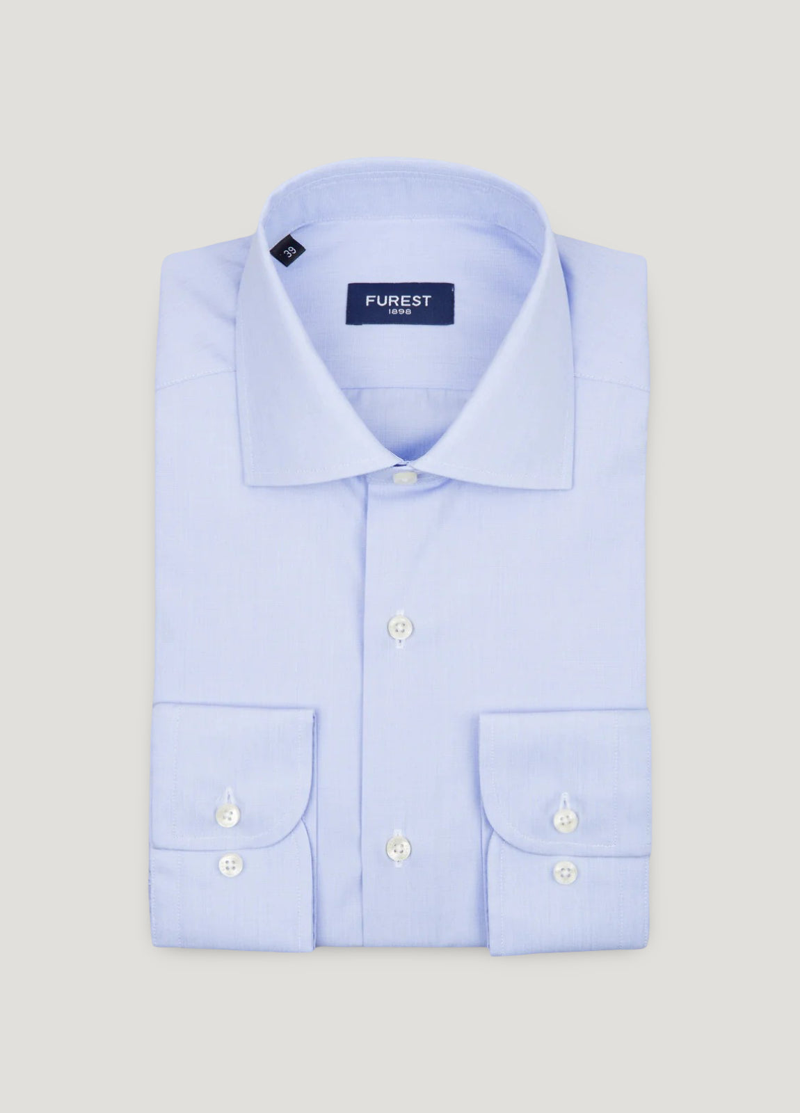 Camisa vestir fil a fil celeste