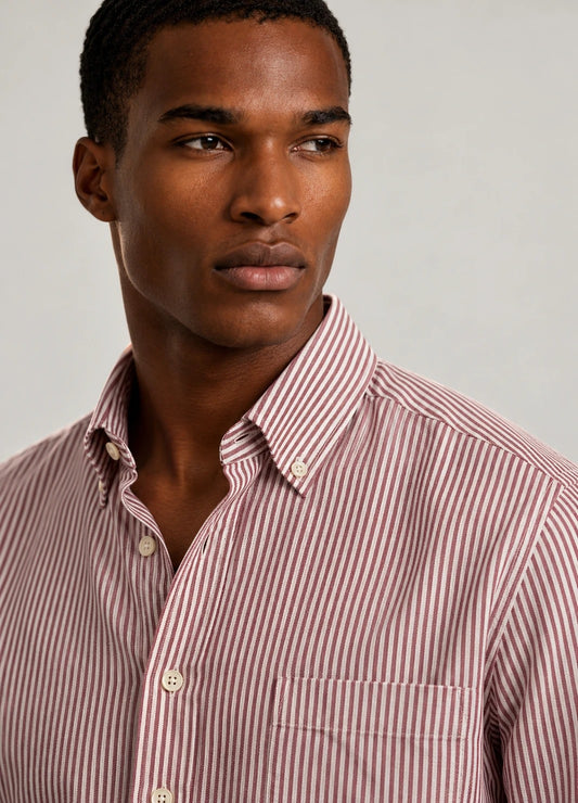 Camisa Polo B.D. Rayas Rojo