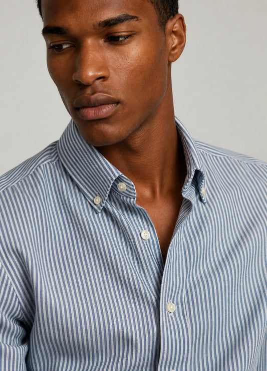 Camisa Polo B.D. Rayas Azul