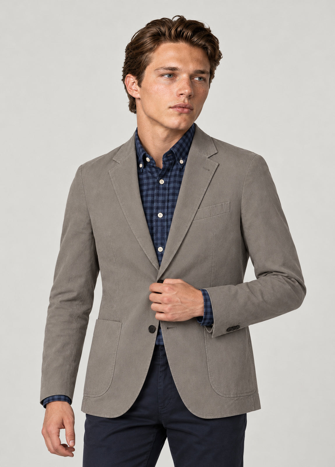 Americana popelín gris