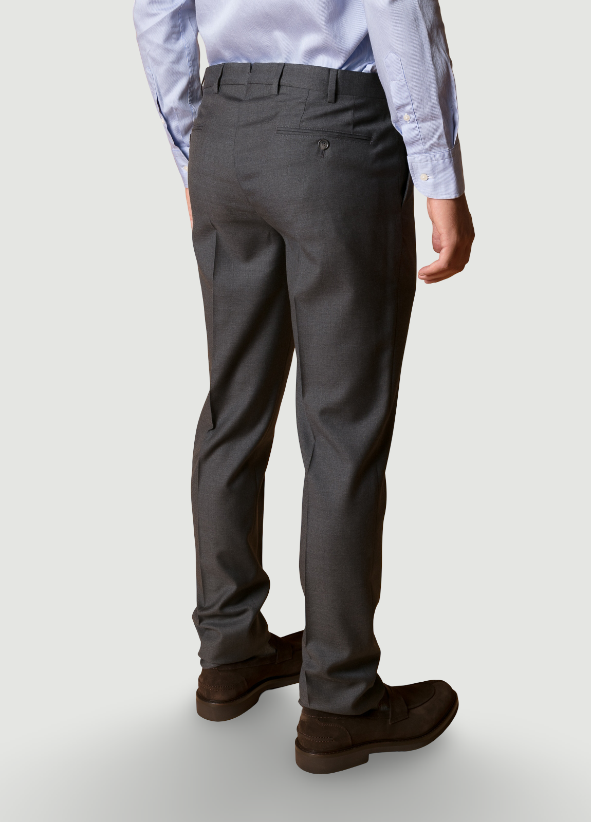 Charcoal-colored dress pants