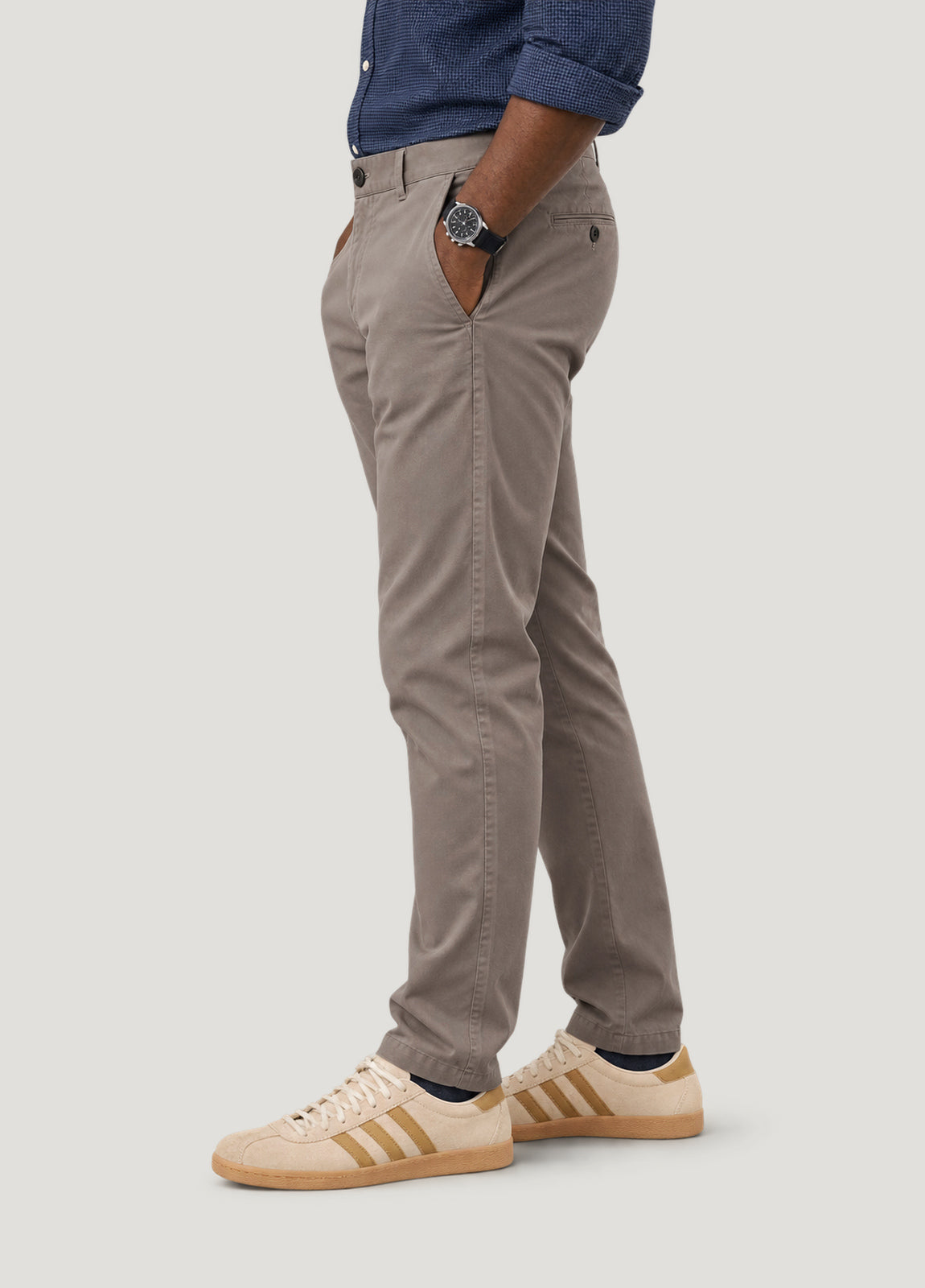 Pantalón Chino Casual Popelín gris