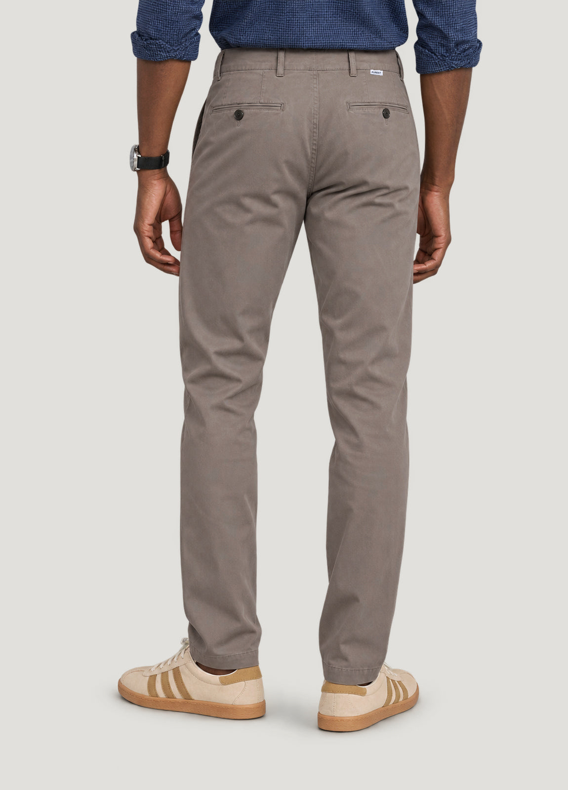 Pantalón Chino Casual Popelín gris