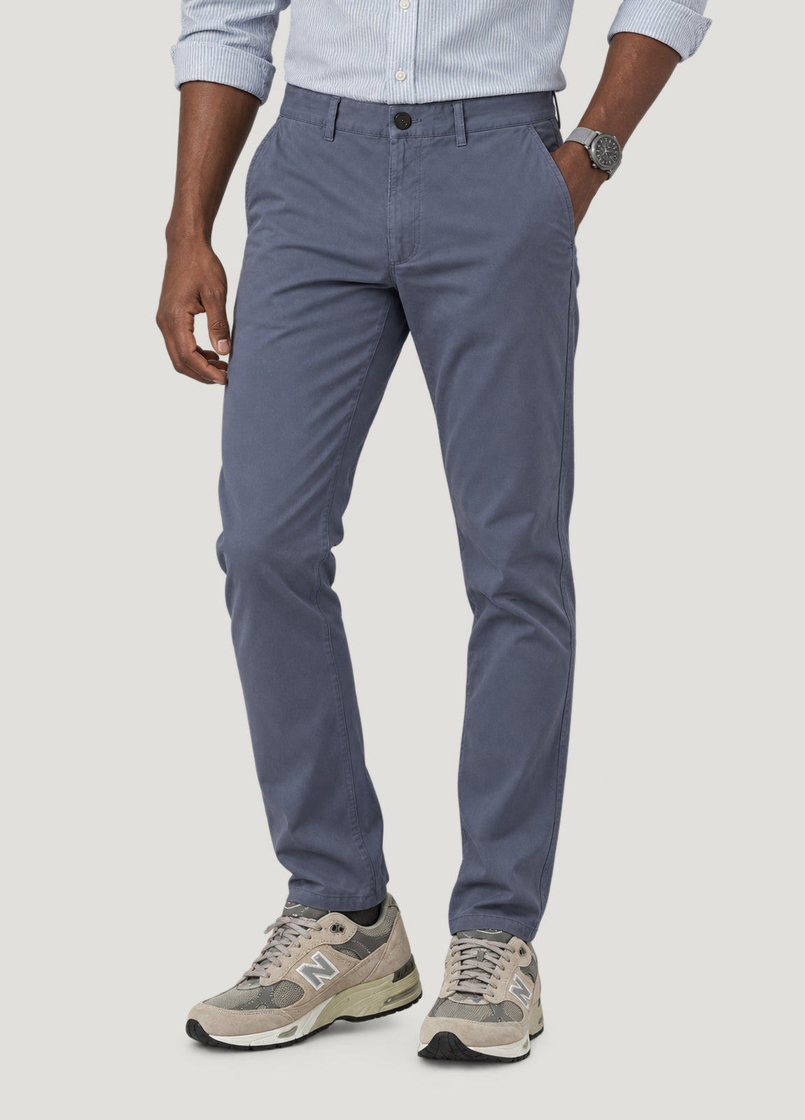 Pantalón Chino Casual Popelín granito