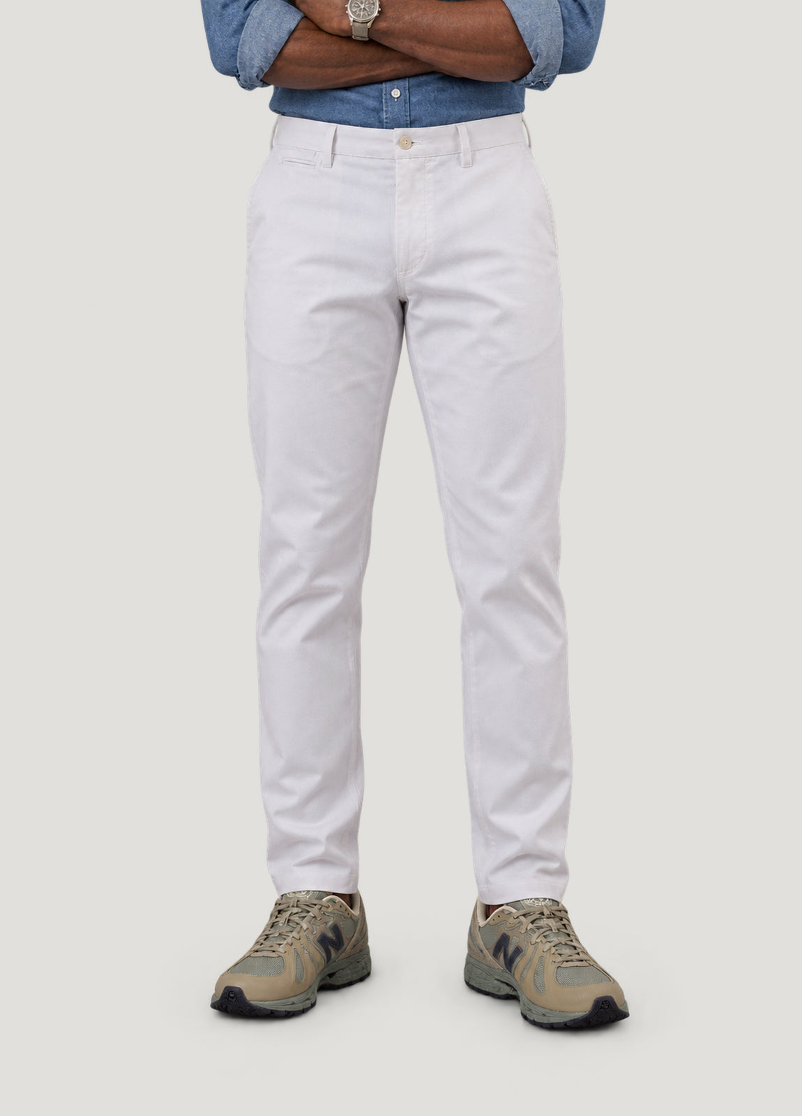 Pantalón casual chino blanco
