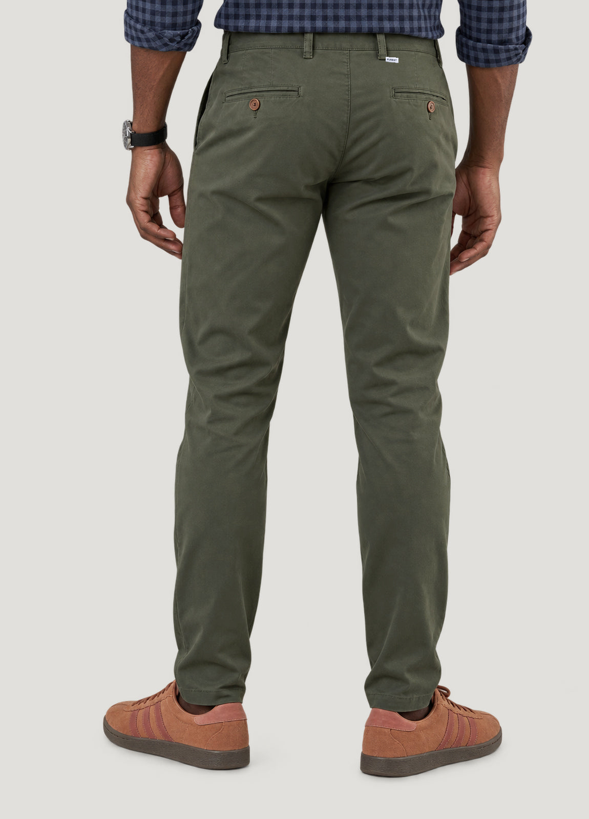 Pantalón casual chino verde