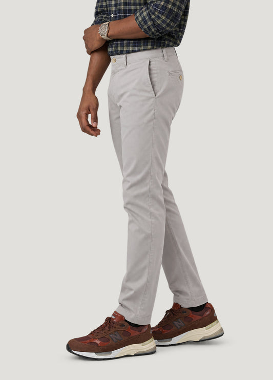Pantalón casual chino gris perla