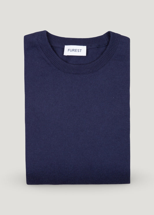 Navy crew neck jersey