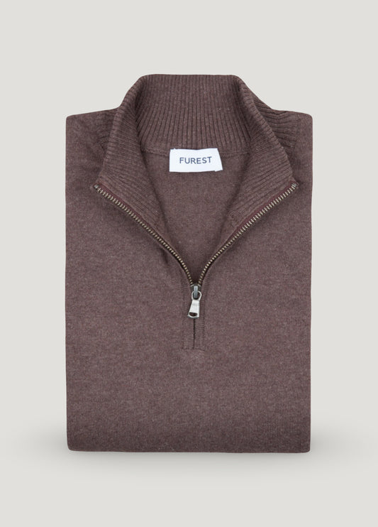 Brown Perkins neck sweater