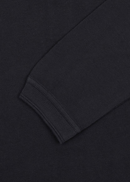 Polo manga larga piqué negro
