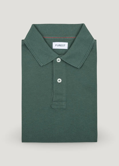 Polo manga larga piqué verde