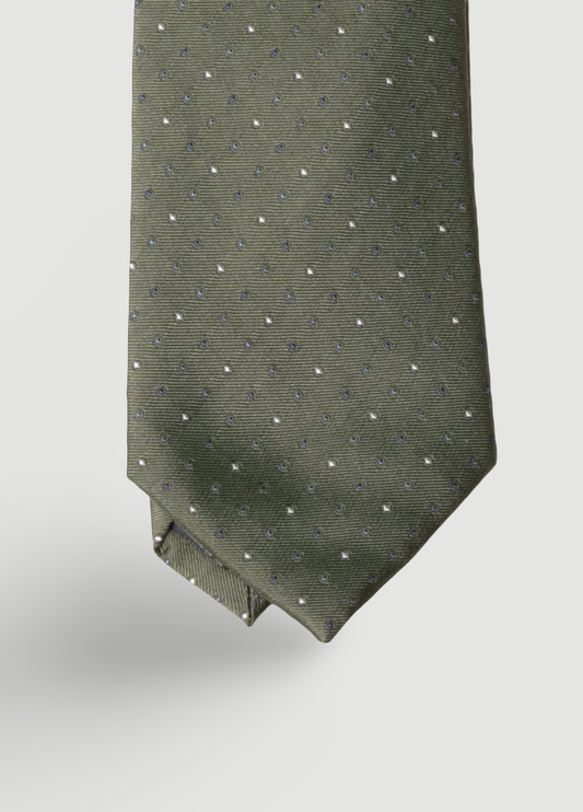 Corbata vestir microdibujo  verde