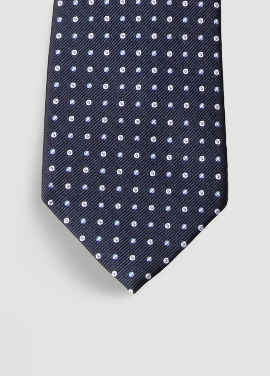 Corbata vestir topitos azul