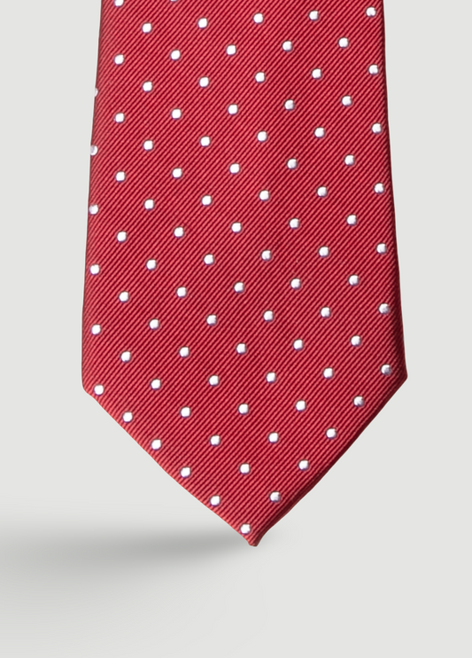 Corbata vestir topitos granate