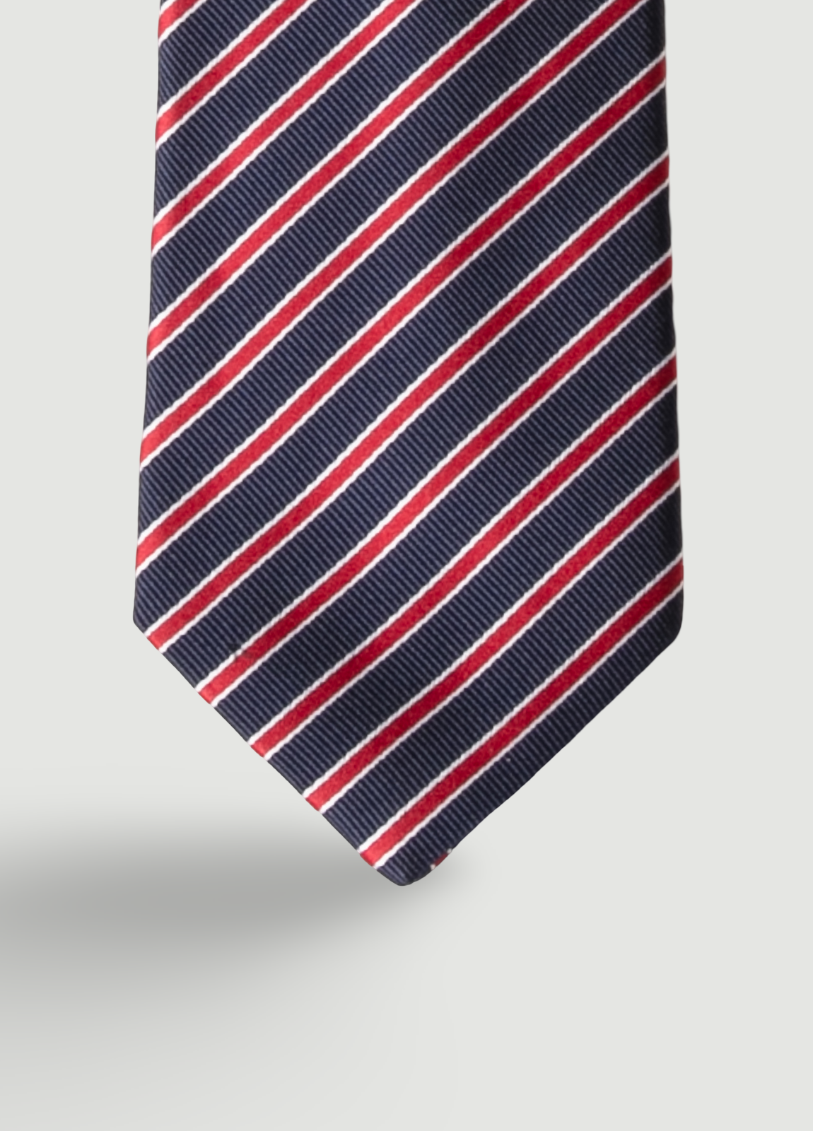 Corbata vestir rayas marino y granate