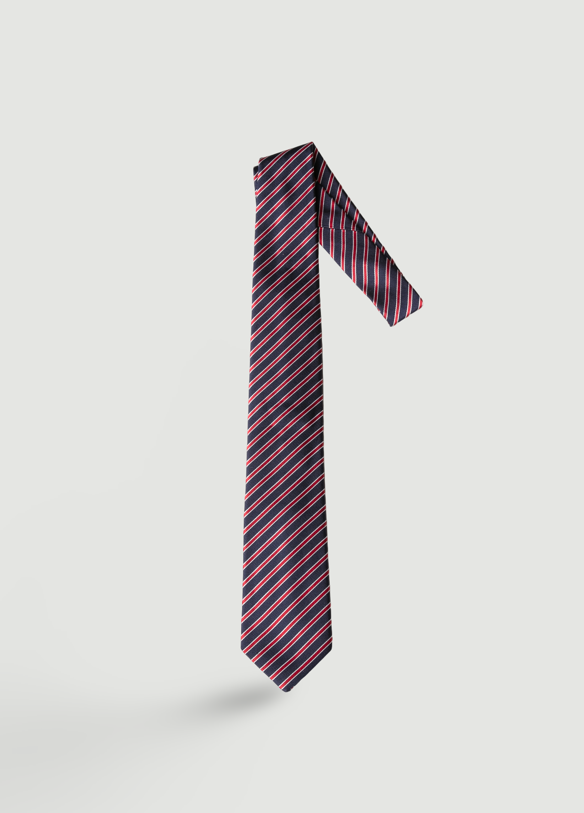 Corbata vestir rayas marino y granate