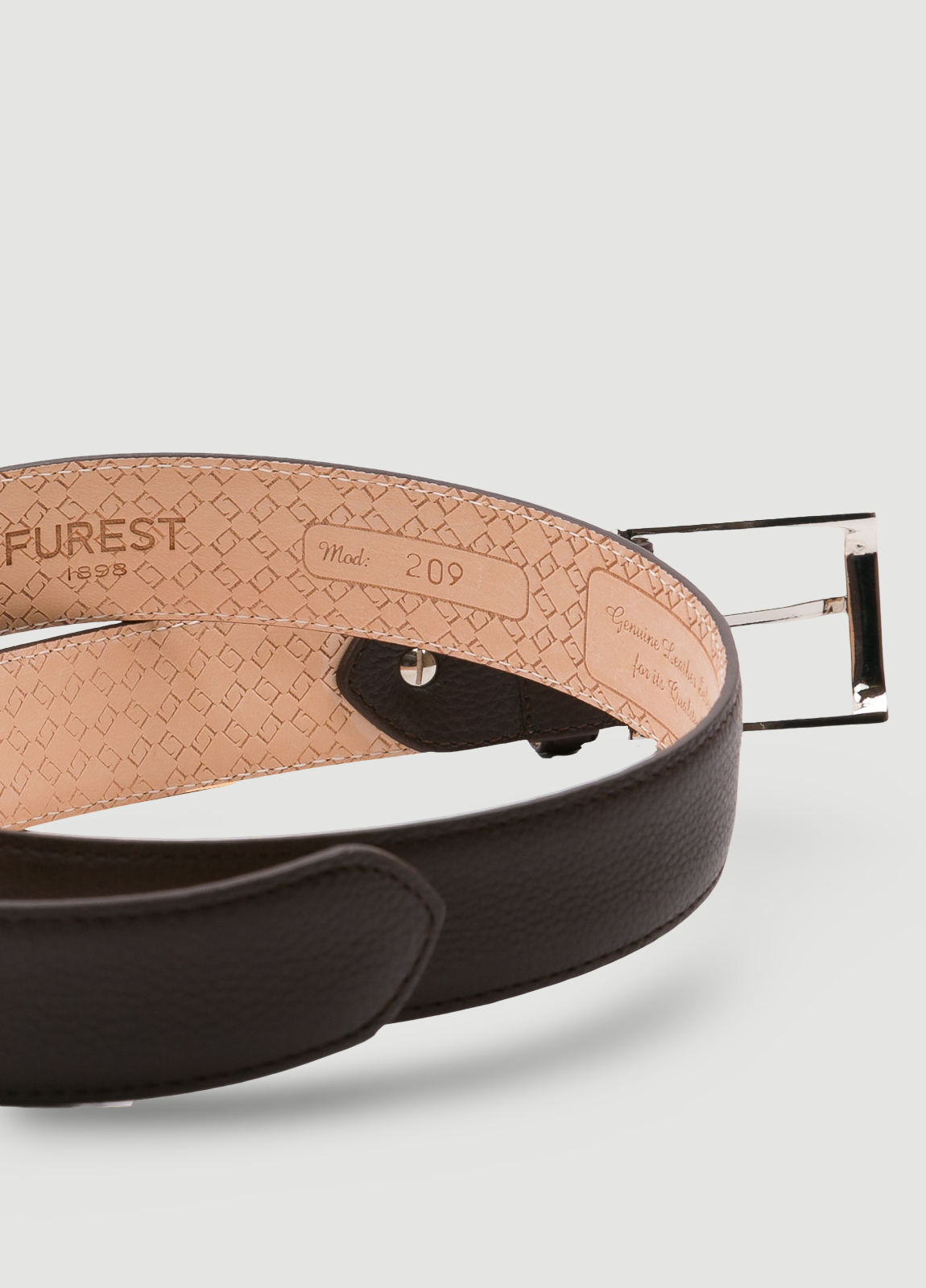 Cinturón sport piel marrón