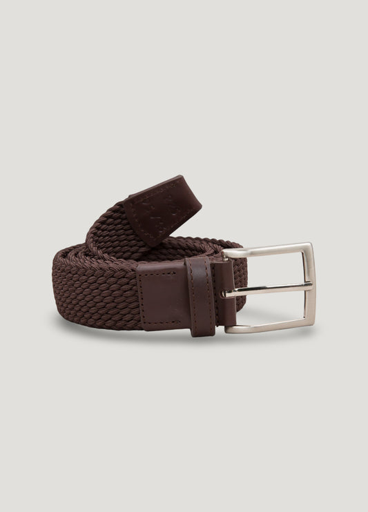 Brown braided belt