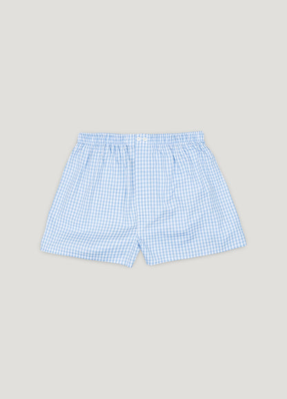 Boxer shorts in light blue gingham