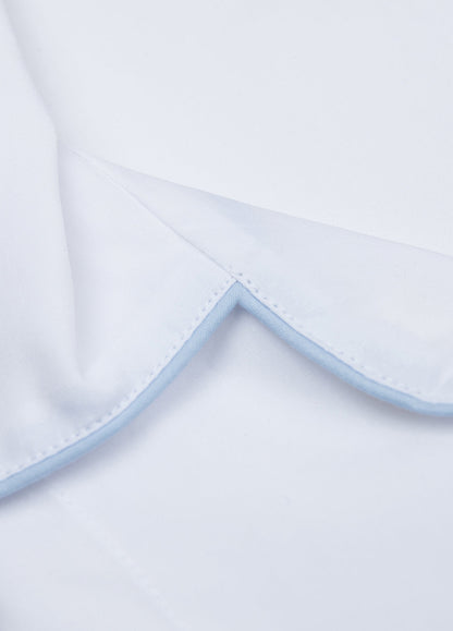 Pijama largo liso blanco con funda incluida