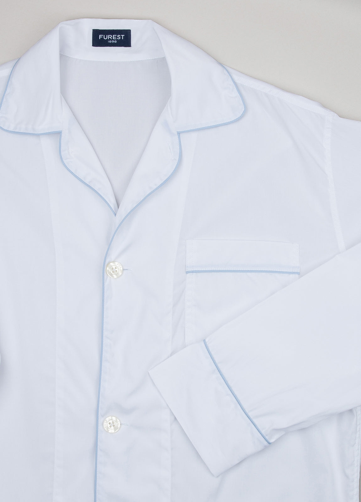 Plain white long pajamas with pillowcase included