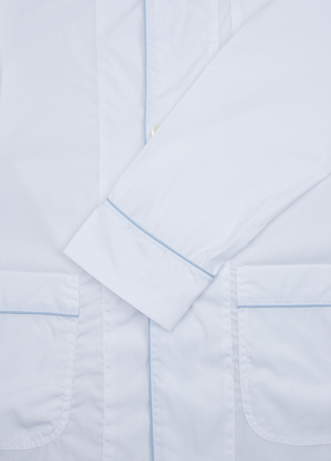 Pijama largo liso blanco con funda incluida