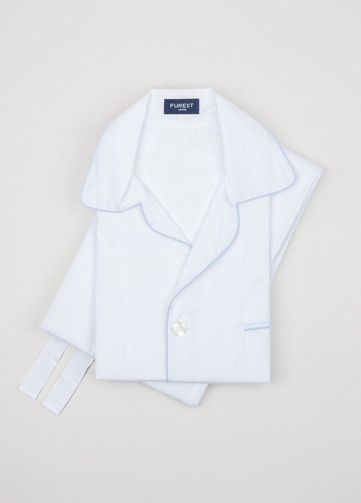 Plain white long pajamas with pillowcase included